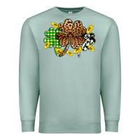 Seafoam St. Patrick's Day shamrocks Premium Sweatshirt - OliviaCreatesArt