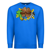 True Royal St. Patrick's Day shamrocks Premium Sweatshirt - OliviaCreatesArt