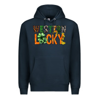 Navy Western lucky with clover St. Patricks day Premium Hoodie - HowdyJamesFarm