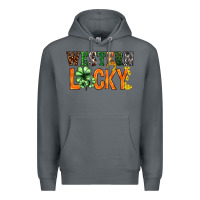 Rock Western lucky with clover St. Patricks day Premium Hoodie - HowdyJamesFarm