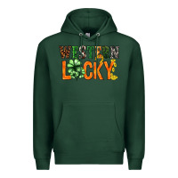 Sports Green Western lucky with clover St. Patricks day Premium Hoodie - HowdyJamesFarm