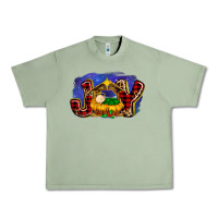 Oil Green baby jesus joy Urban Heavy Tee - MaliasSmallBusiness