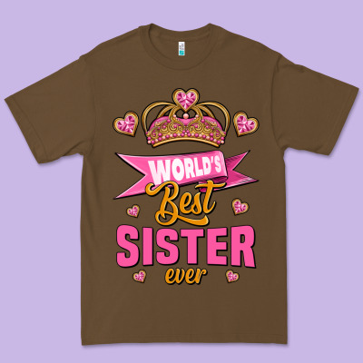 World's Best Sister Ever Premium Tee Designed By Jasminsmagicworld