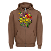 Chestnut texas map mardi gras Zipper Hoodie - CowGirlArtShop
