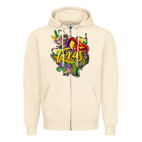 Sandshell texas map mardi gras Zipper Hoodie - CowGirlArtShop