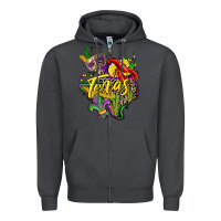 Smoke texas map mardi gras Zipper Hoodie - CowGirlArtShop