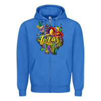 True Royal texas map mardi gras Zipper Hoodie - CowGirlArtShop