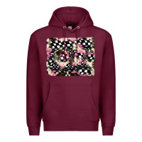 Burgundy cowhide racing backgraund Premium Hoodie - JahusDesignShop