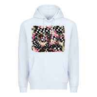 White cowhide racing backgraund Premium Hoodie - JahusDesignShop