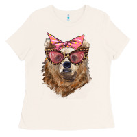 Bone mama bear with glasses and bandana Ladies Tee - Artiststas