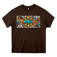 Chocolate Brown leopard sunflower mom license plate Heavy Core Tee - Artiststas