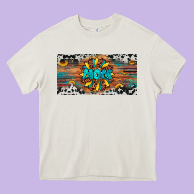 Leopard Sunflower Mom License Plate Heavy Core Tee Designed By Artiststas