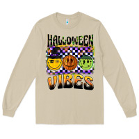 Mushroom halloween vibes smiley face Long Sleeve Tee - BarkalooDesign