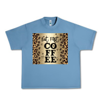Pebble Blue but first coffee Urban Heavy Tee - JahusDesignShop