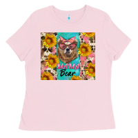 Bubblegum Pink mama bear Ladies Tee - Artiststas