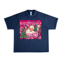 Navy pink christmas vibes Urban Heavy Tee - MaliasSmallBusiness