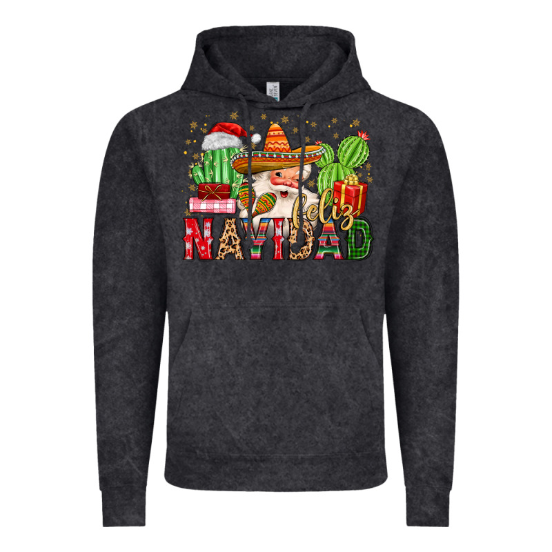 Feliz Navidad Santa Vintage Hoodie by MaliasSmallBusiness | Teevron