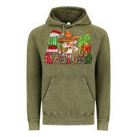 Vintage Olive feliz navidad santa Vintage Hoodie - MaliasSmallBusiness