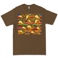 Cacao tacos and sunflowers with serape leopard background Premium Tee - BarkalooDesign