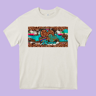 Hearts Mama License Plate Heavy Core Tee Designed By Artiststas