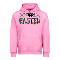 Fuchsia Pink Happy Easter Urban Hoodie - CowhideDigitalArt