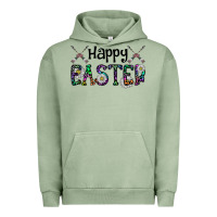 Pigment Oil Green Happy Easter Urban Hoodie - CowhideDigitalArt