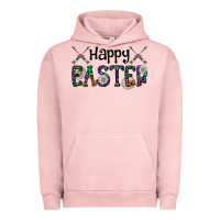 Pigment Salmon Happy Easter Urban Hoodie - CowhideDigitalArt