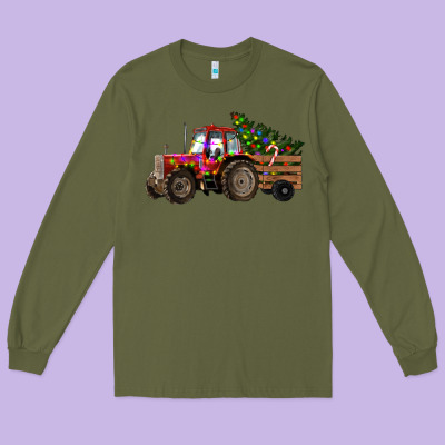 Christmas Farm Long Sleeve Tee Designed By Ranaportraitstore