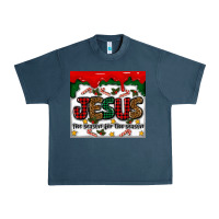 Midnight Navy jesus the reason for the season Urban Heavy Tee - MaliasSmallBusiness