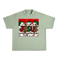 Oil Green jesus the reason for the season Urban Heavy Tee - MaliasSmallBusiness
