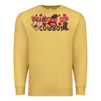 Antique Gold Pucker Up Cowboy Valentine's Day Premium Sweatshirt - FaDigitalArtStudio