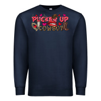 Navy Pucker Up Cowboy Valentine's Day Premium Sweatshirt - FaDigitalArtStudio
