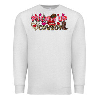 Oatmeal Heather Pucker Up Cowboy Valentine's Day Premium Sweatshirt - FaDigitalArtStudio