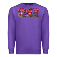 Purple Pucker Up Cowboy Valentine's Day Premium Sweatshirt - FaDigitalArtStudio