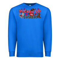 True Royal Pucker Up Cowboy Valentine's Day Premium Sweatshirt - FaDigitalArtStudio