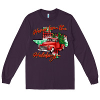 Plum home for the holidays texas Long Sleeve Tee - BarkalooDesign