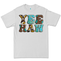 Dove Grey western sunflowers turquoise leopard yee haw Premium Tee - BarkalooDesign