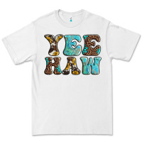 White western sunflowers turquoise leopard yee haw Premium Tee - BarkalooDesign