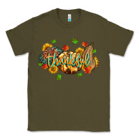 Army Green thankful pumpkins Classic Tee - MaliasSmallBusiness