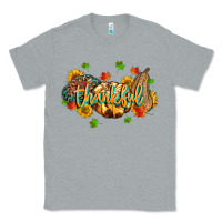 Heather Grey thankful pumpkins Classic Tee - MaliasSmallBusiness
