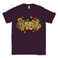 Plum thankful pumpkins Classic Tee - MaliasSmallBusiness