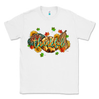 White thankful pumpkins Classic Tee - MaliasSmallBusiness