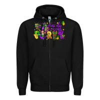 Black mardi gras party Zipper Hoodie - CowGirlArtShop