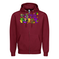 Burgundy mardi gras party Zipper Hoodie - CowGirlArtShop