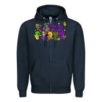 Navy mardi gras party Zipper Hoodie - CowGirlArtShop