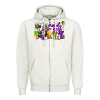 Oatmeal Heather mardi gras party Zipper Hoodie - CowGirlArtShop