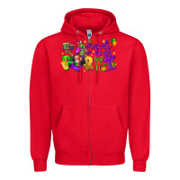 Red mardi gras party Zipper Hoodie - CowGirlArtShop