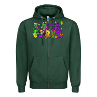 Sports Green mardi gras party Zipper Hoodie - CowGirlArtShop