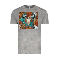Cloud Rock Western with bull skull Vintage Tee - NancyCooperArtShop