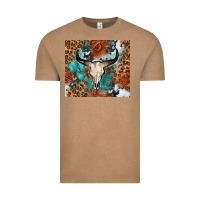Vintage Coffee Western with bull skull Vintage Tee - NancyCooperArtShop